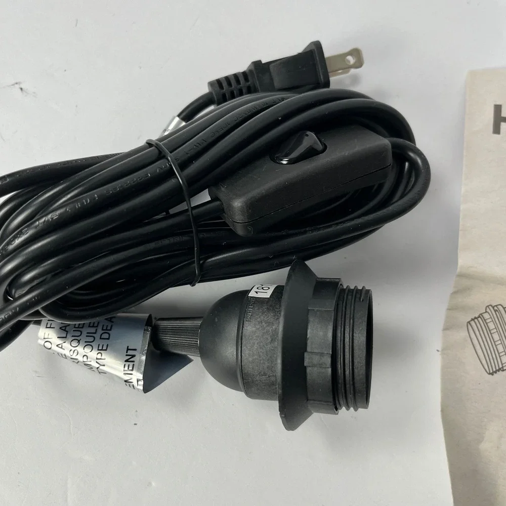IKEA Hemma Pendant Lamp Cord Set Blk 15ft 5in E26 75W 003.123.13 Swag Light NEW